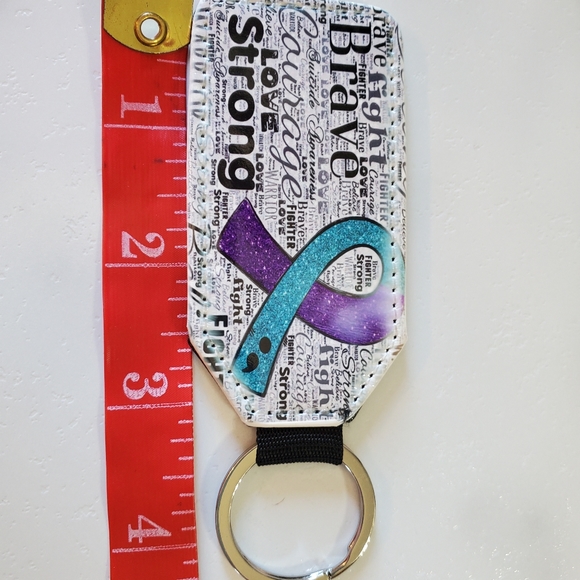 Suicide Awareness Ribbon & Quotes Keychain - Picture 6 of 7